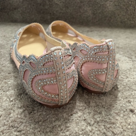 XYD Women Elegant Pointed Toe Rhinestone Flats - Picture 6 of 14